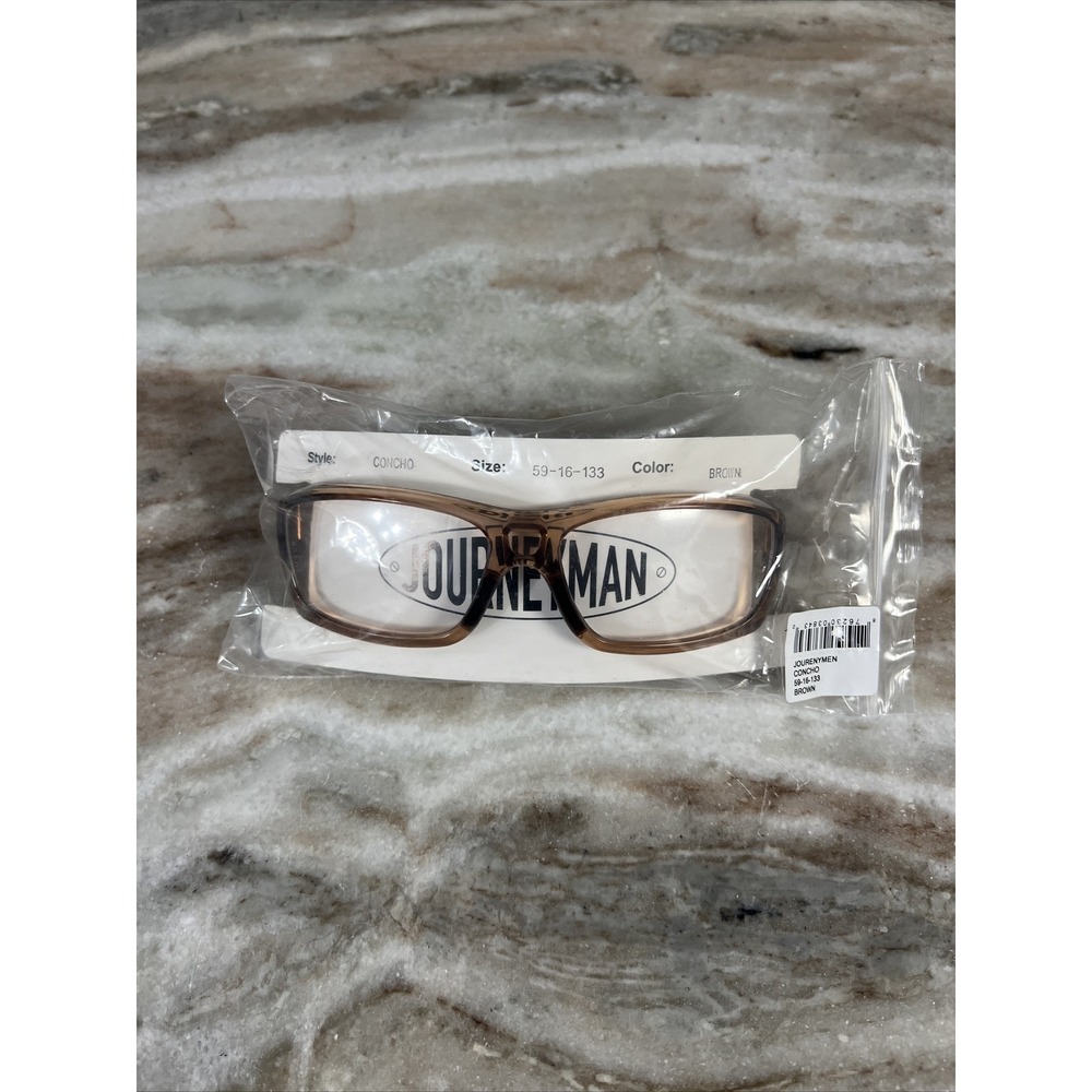 JOURNEYMAN CONCHO 59-16-133 Brown Clear Frame Glasses